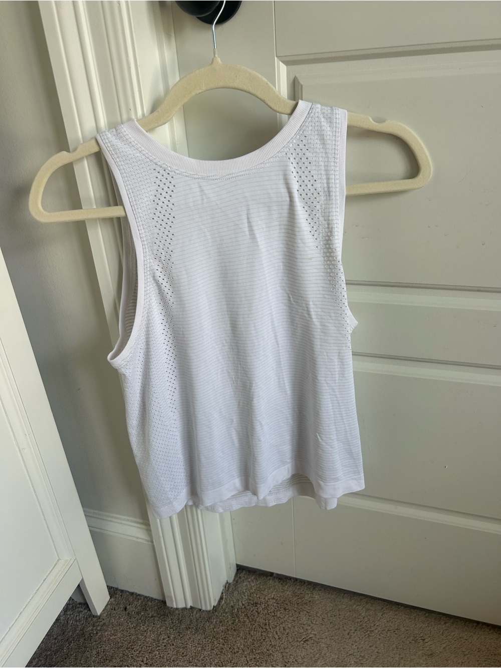 lululemon athletica White Perforated Racerback Tank